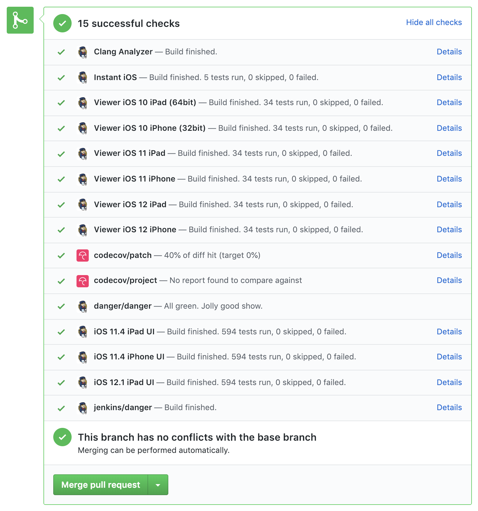 Green tests on GitHub