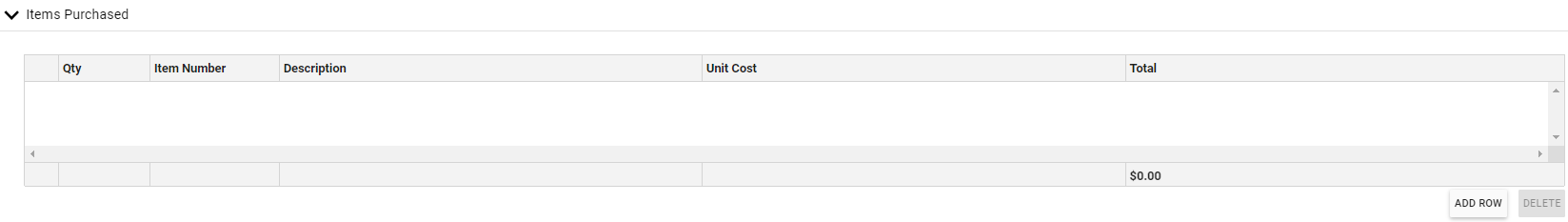 Grid question interface showing a table structure with columns and rows for data entry