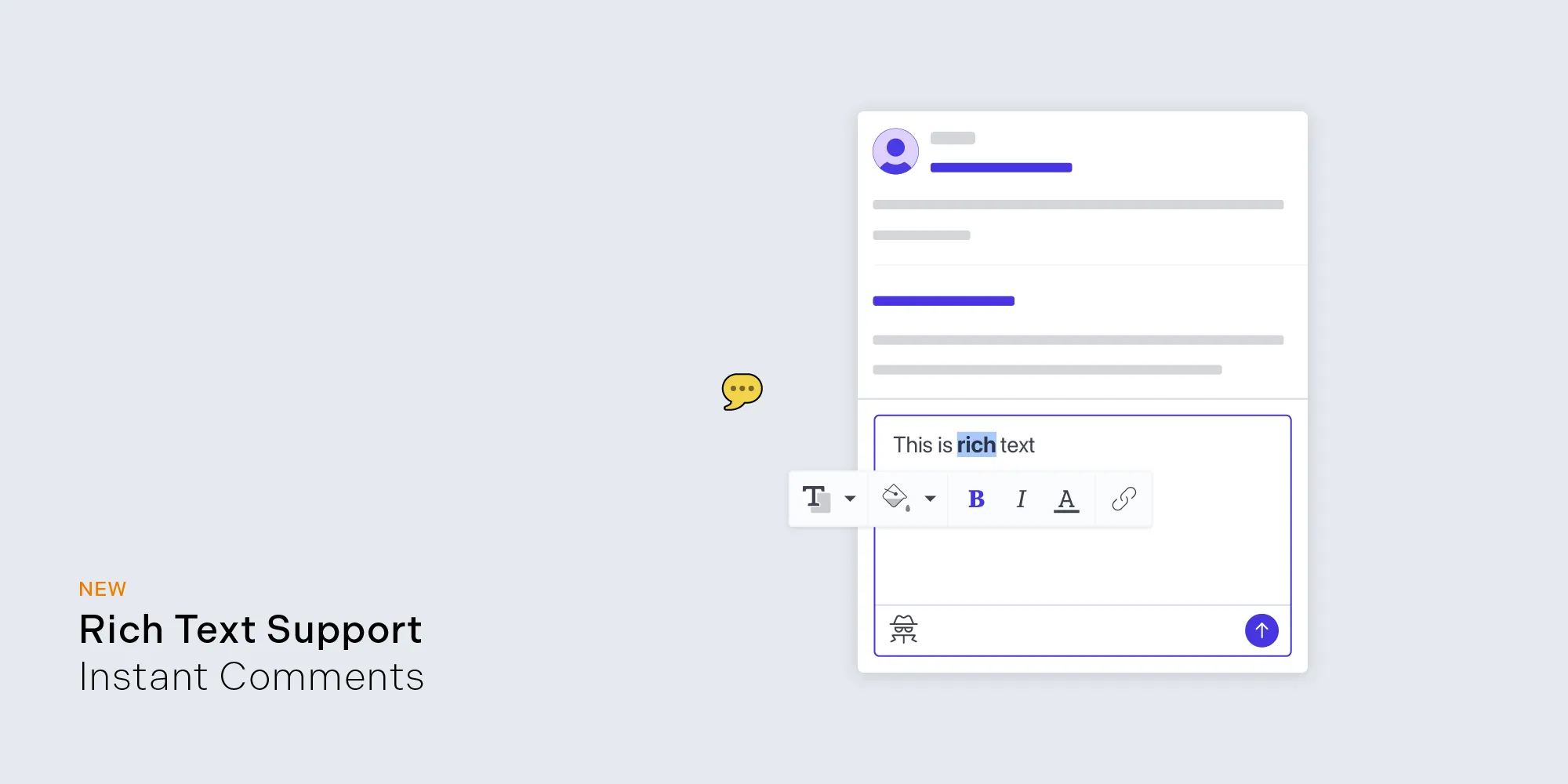 Rich Text Instant Comments