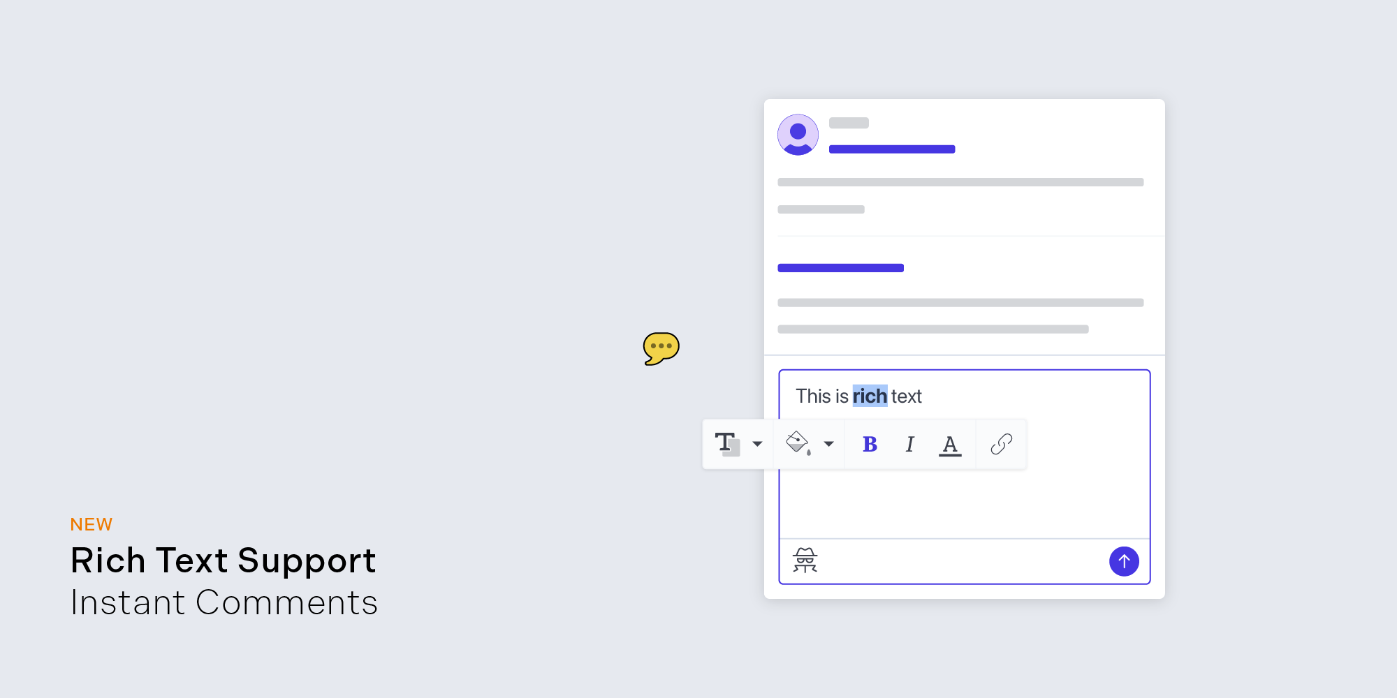 Rich Text Instant Comments