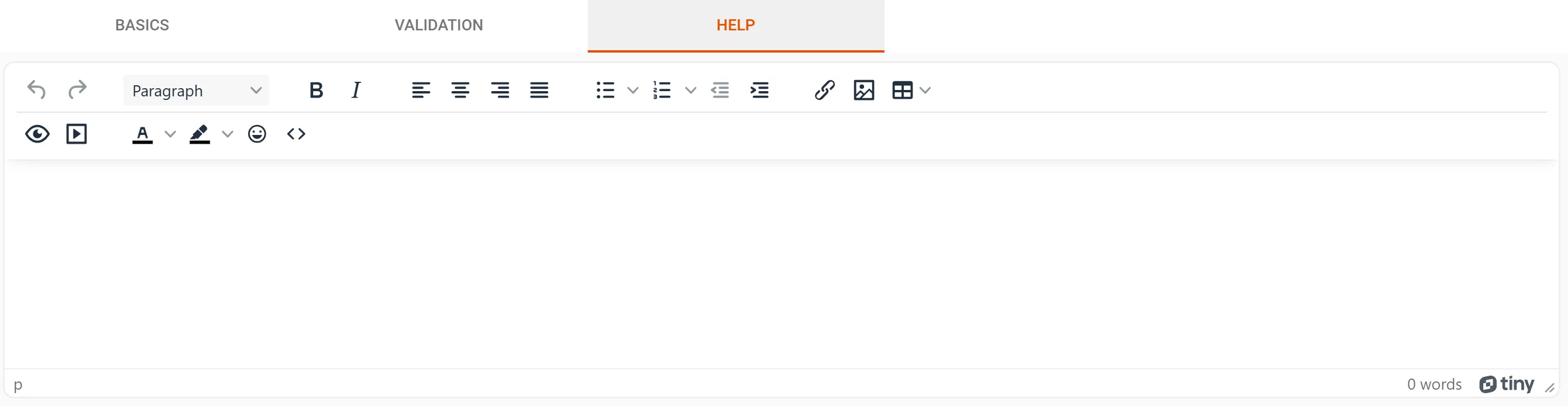 Help tab for adding question mark tooltip text