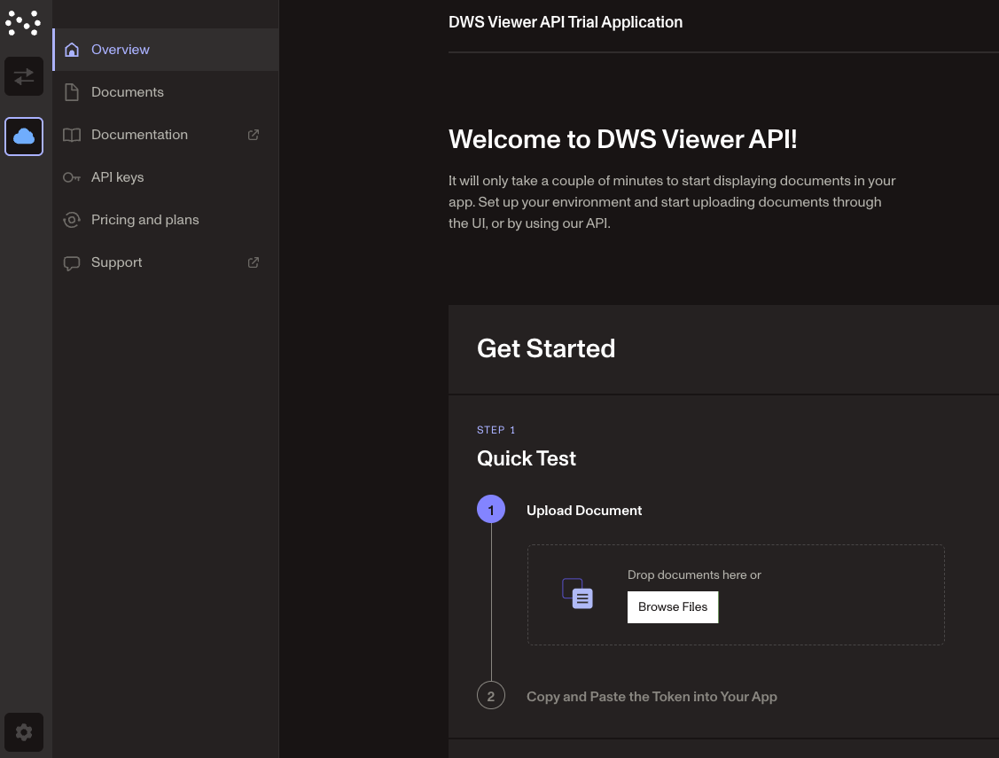 Nutrient Web SDK opens a document from DWS Viewer API