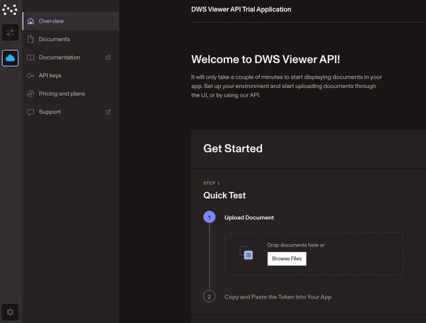 Nutrient Web SDK opens a document from DWS Viewer API