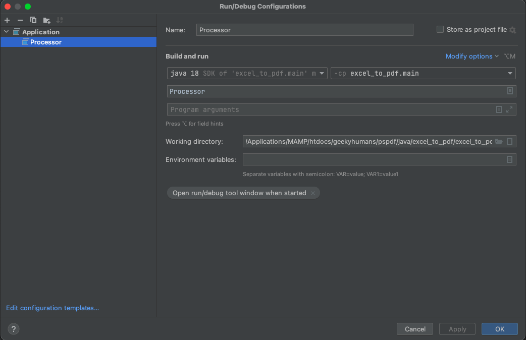 Excel-to-PDF Java API