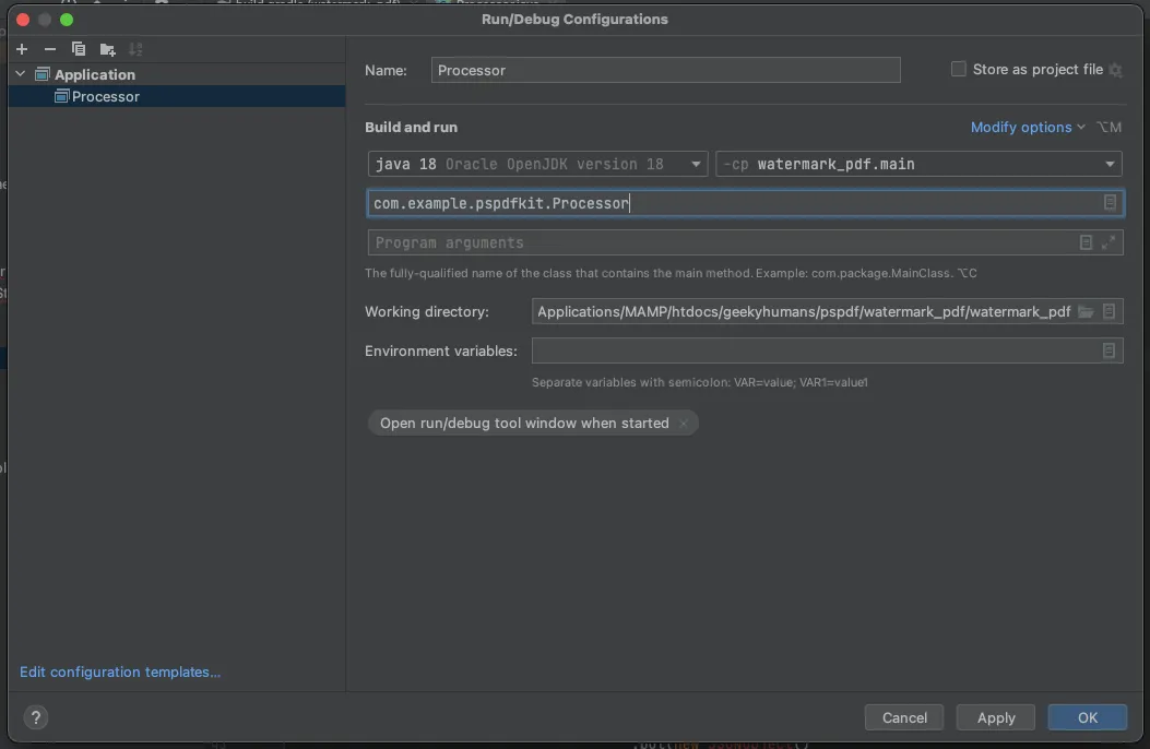 Watermark PDF Java API