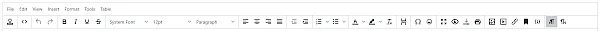 html formatting toolbar