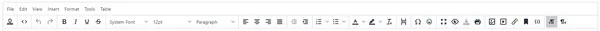 html formatting toolbar