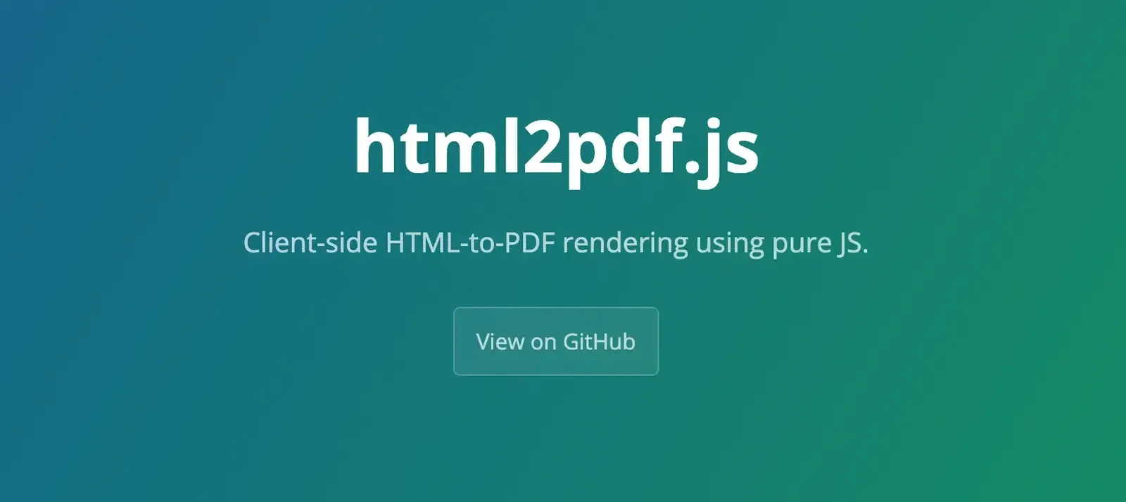 html2pdf.js logo — browser-based HTML-to-PDF converter