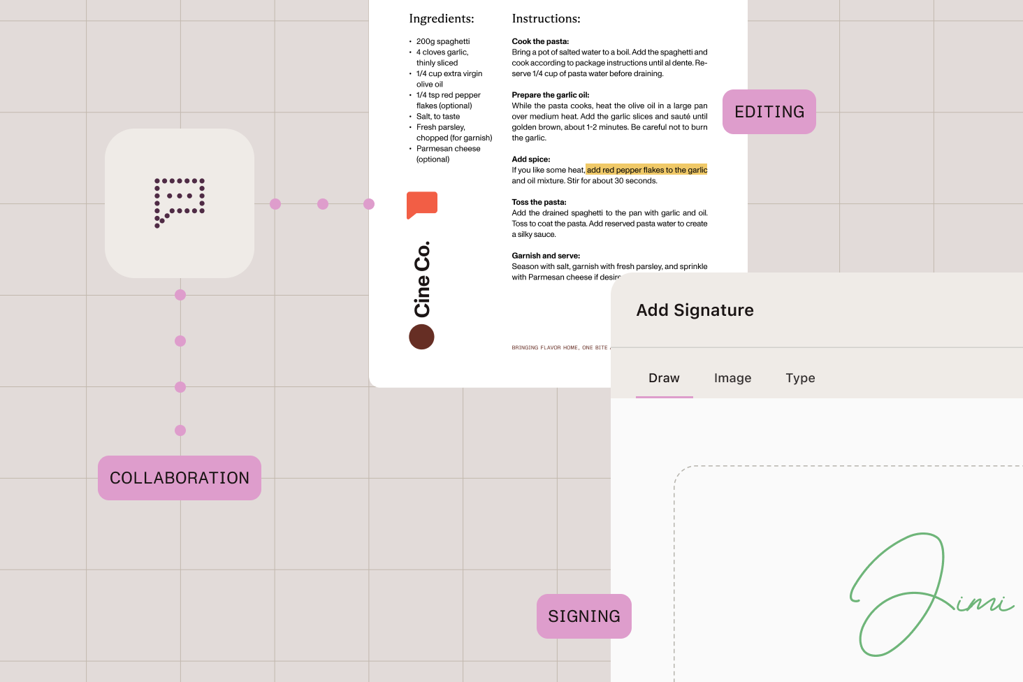 HubSpot document editing capabilities