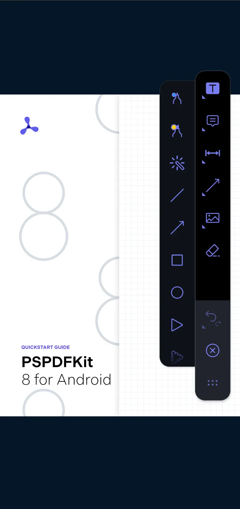 Screenshot of the updated annotation menus dark mode