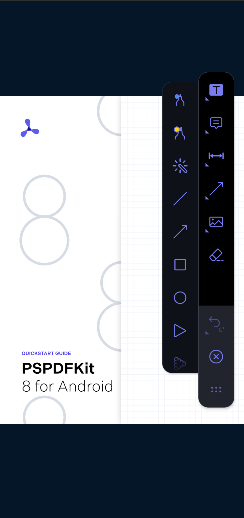 Screenshot of the updated annotation menus dark mode