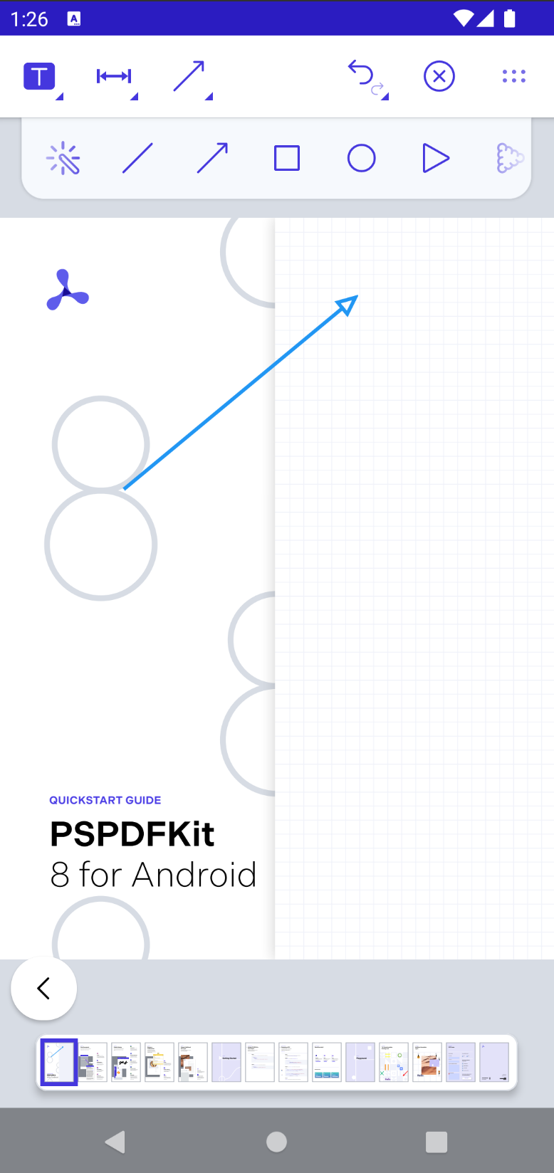 Screenshot of the updated annotation menus light mode