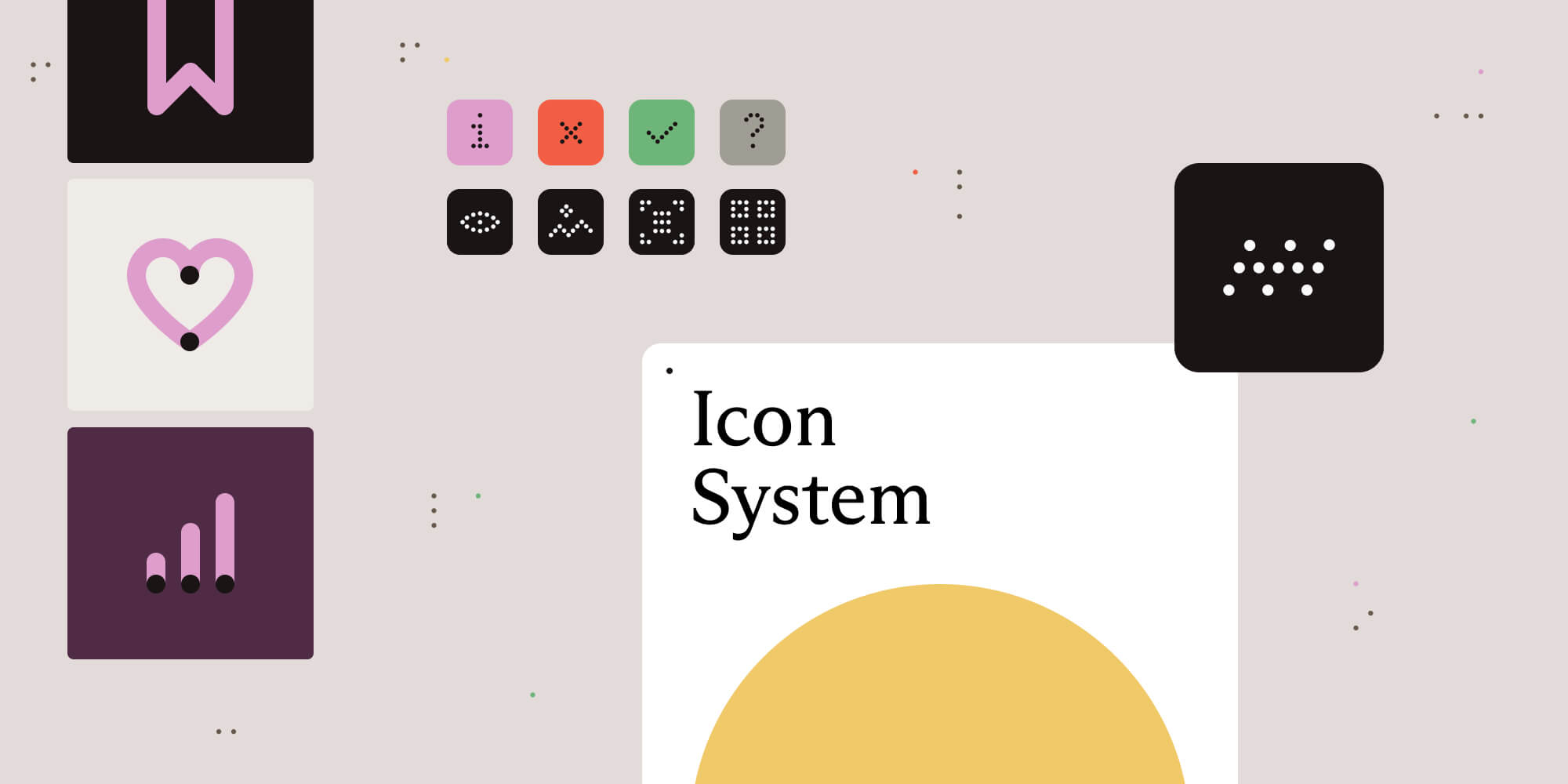 Icons and elements with rounded corners