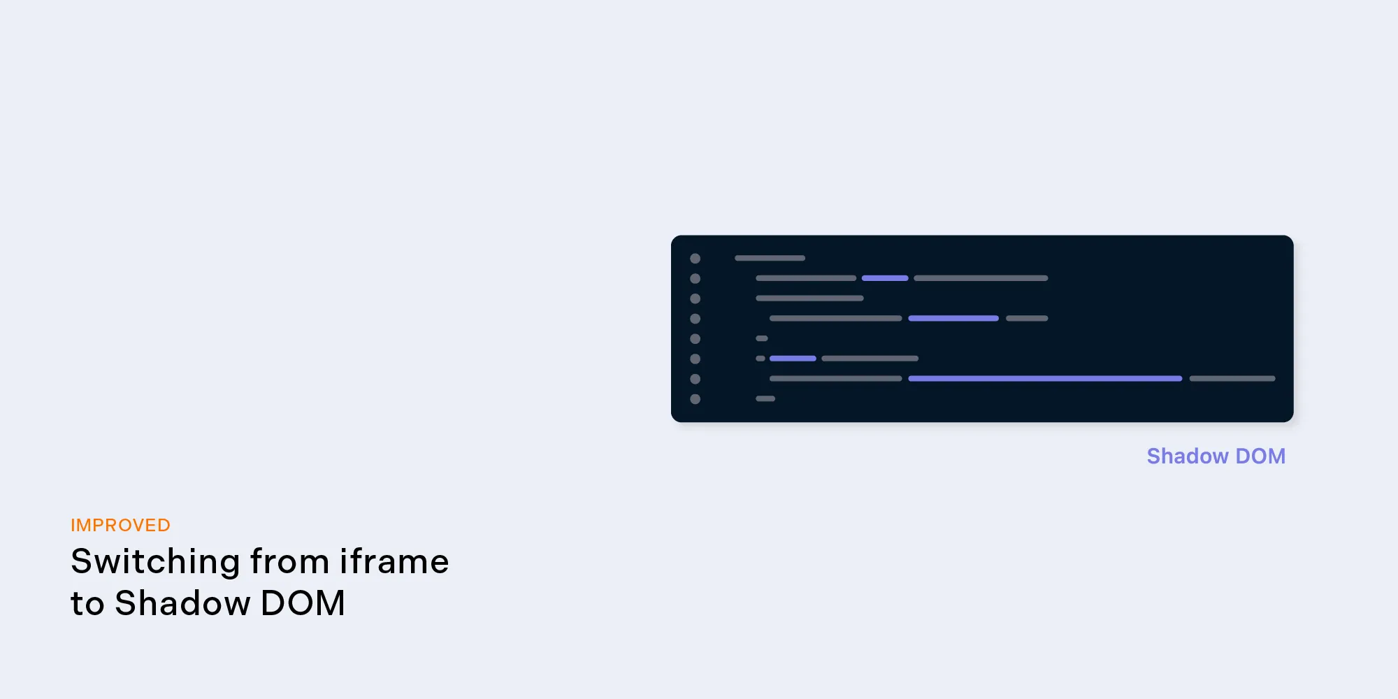 From iframes to shadow DOM