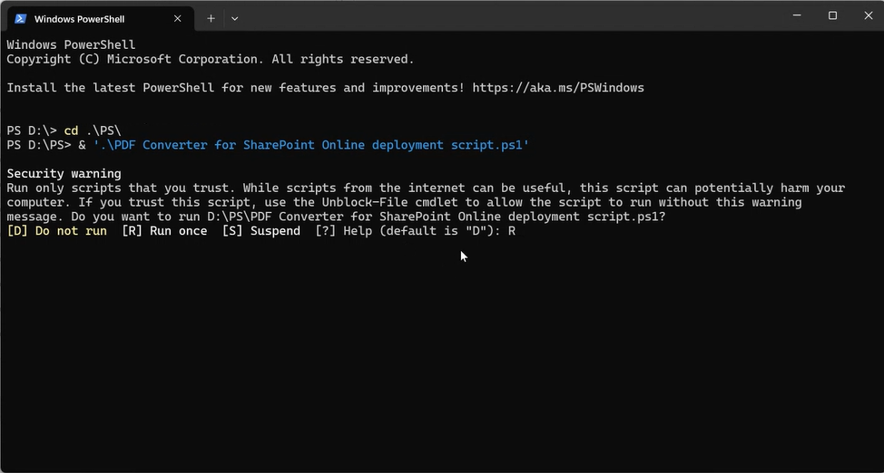 Installing the Document Converter for SharePoint Online