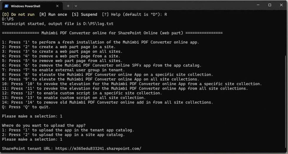 Installing the Document Converter for SharePoint Online