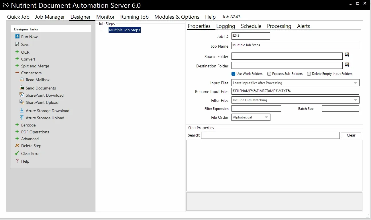 Workflow example