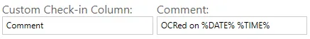Custom comment configuration interface for SharePoint columns