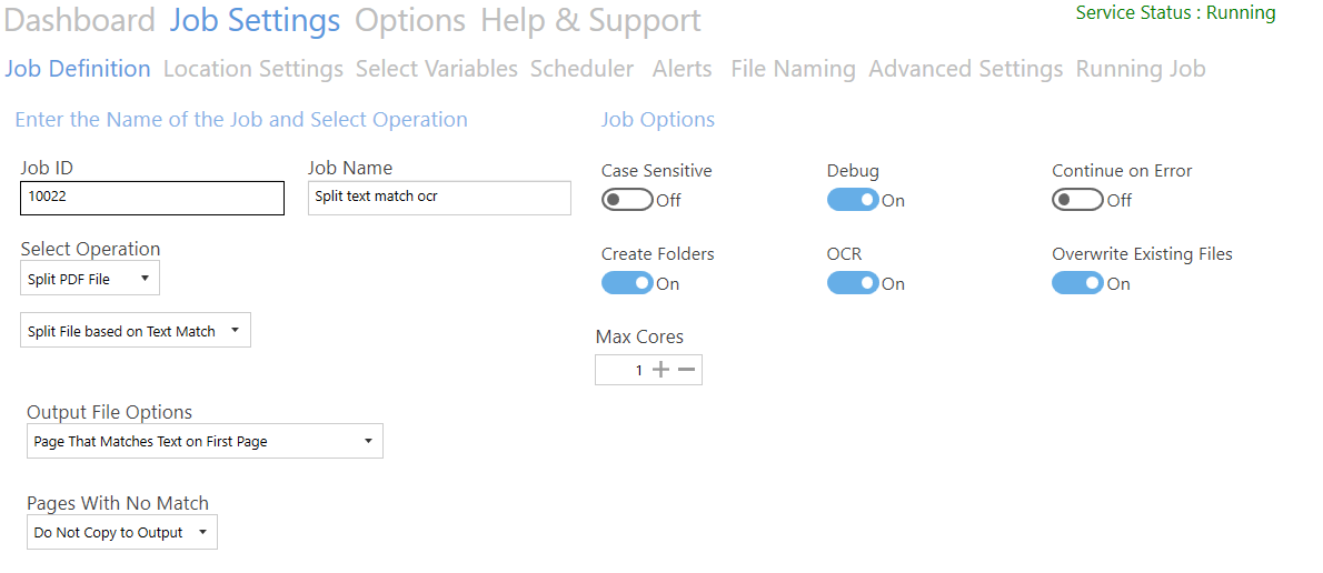 Split File Based on Text Match