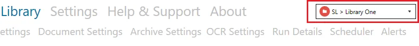 Library tab showing sorted document library list