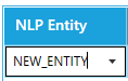 Entity selection dropdown with option to type new entity names directly