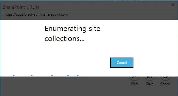Enumerated site collections list
