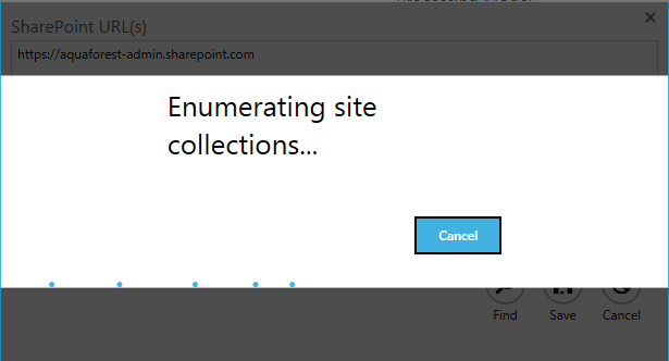 Enumerated site collections list