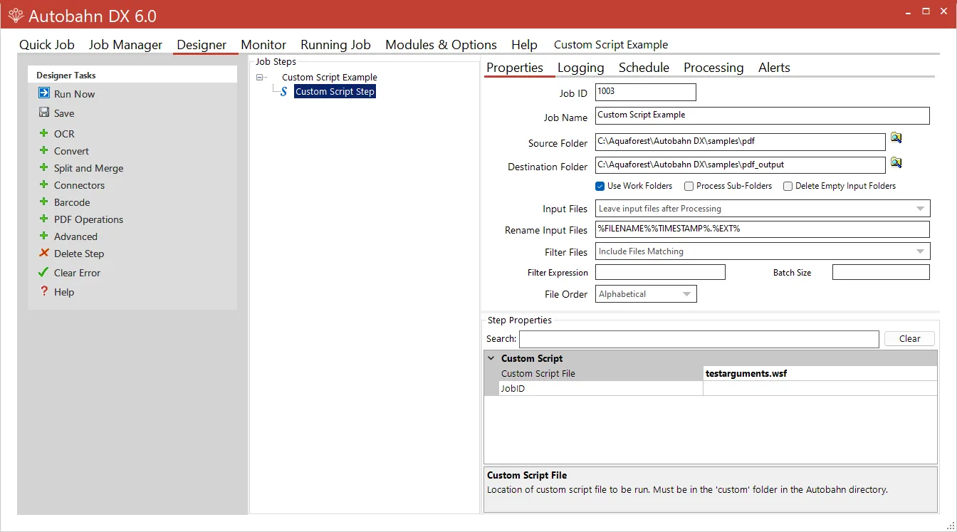 Custom Script Step