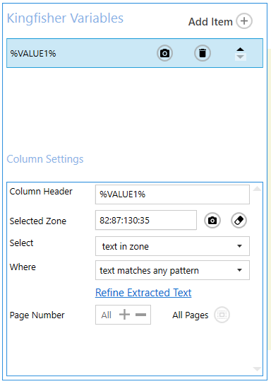 Column Settings