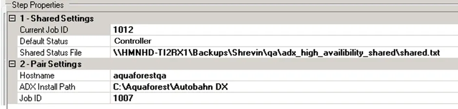 Shared and Pair Settings