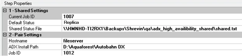 Shared and Pair Settings