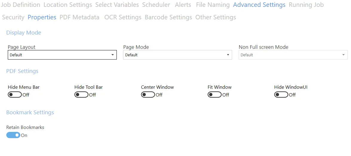 Set Properties
