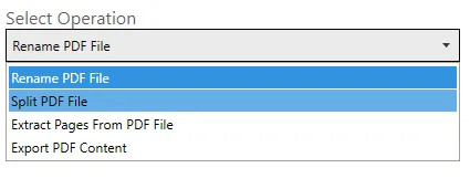 Select an Operation