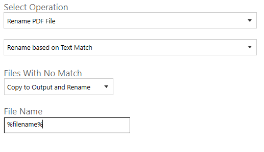 Rename PDF File Options