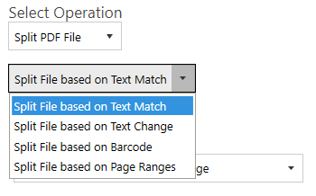 Split PDF File Operations