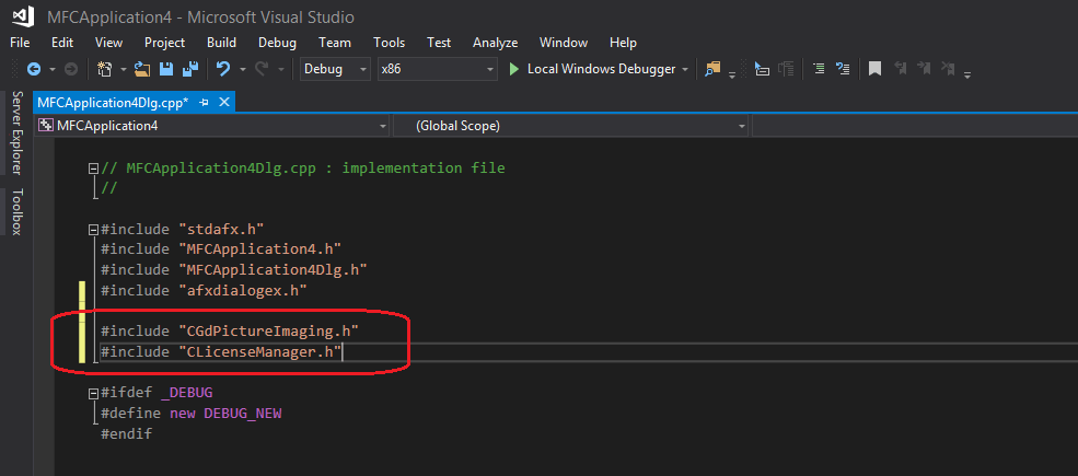 Include the generated headers