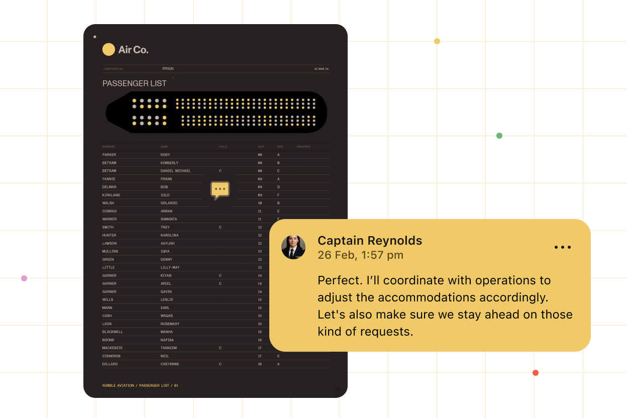 Markup and collaboration interface for aviation documents