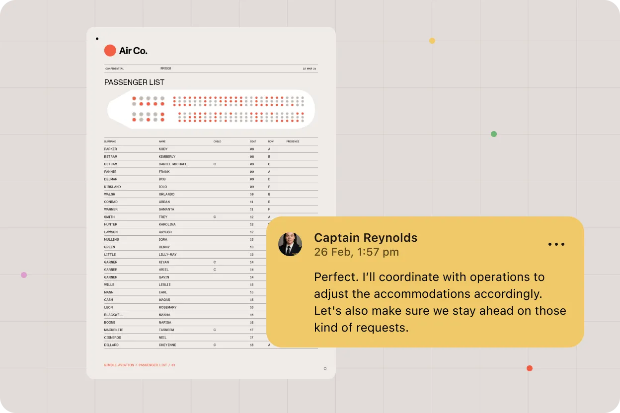 Markup and collaboration interface for aviation documents