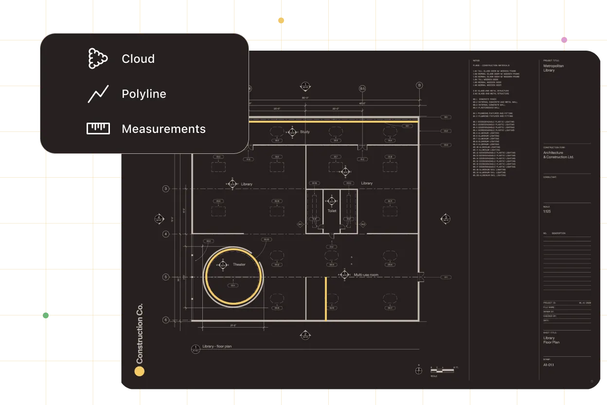 Version control interface for construction documents