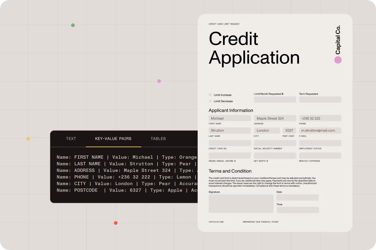 OCR and data extraction