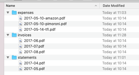 Initial folder structure