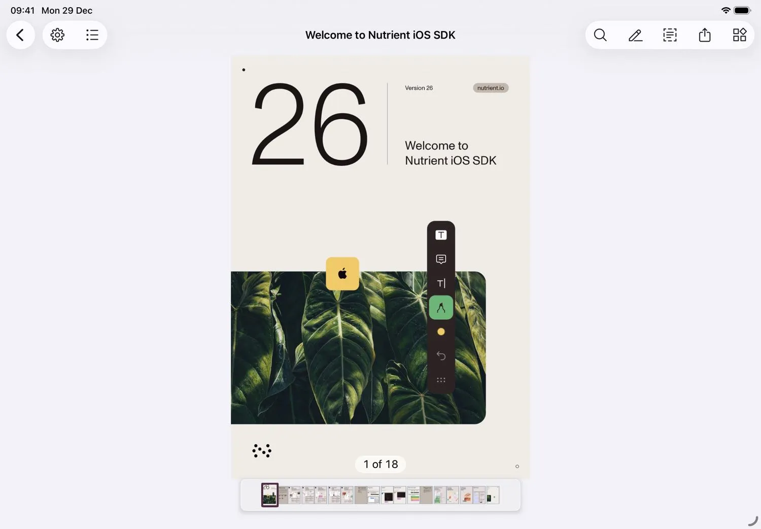 Screenshot showing page inset for user interface.