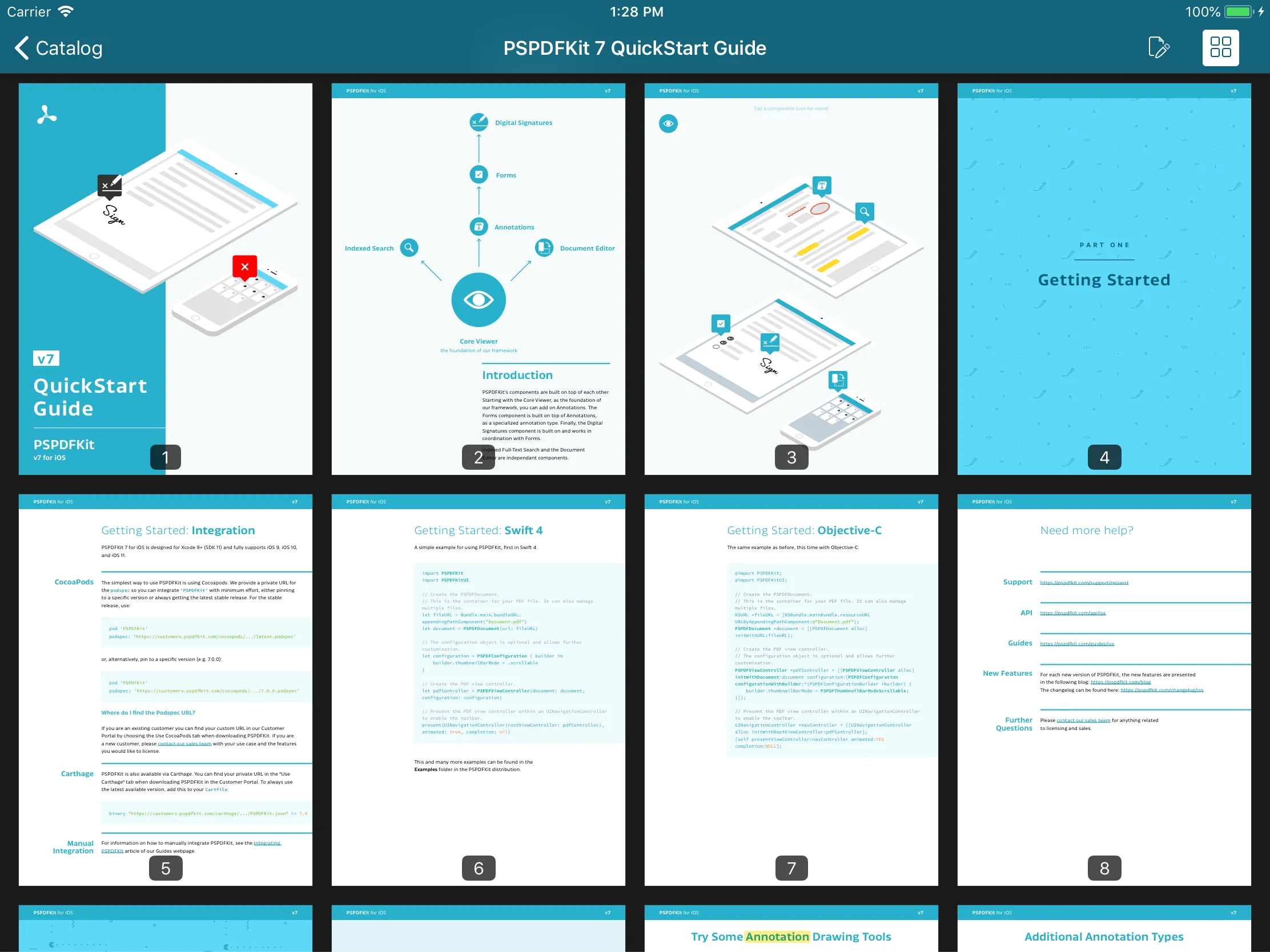 Thumbnails view on iPad in landscape