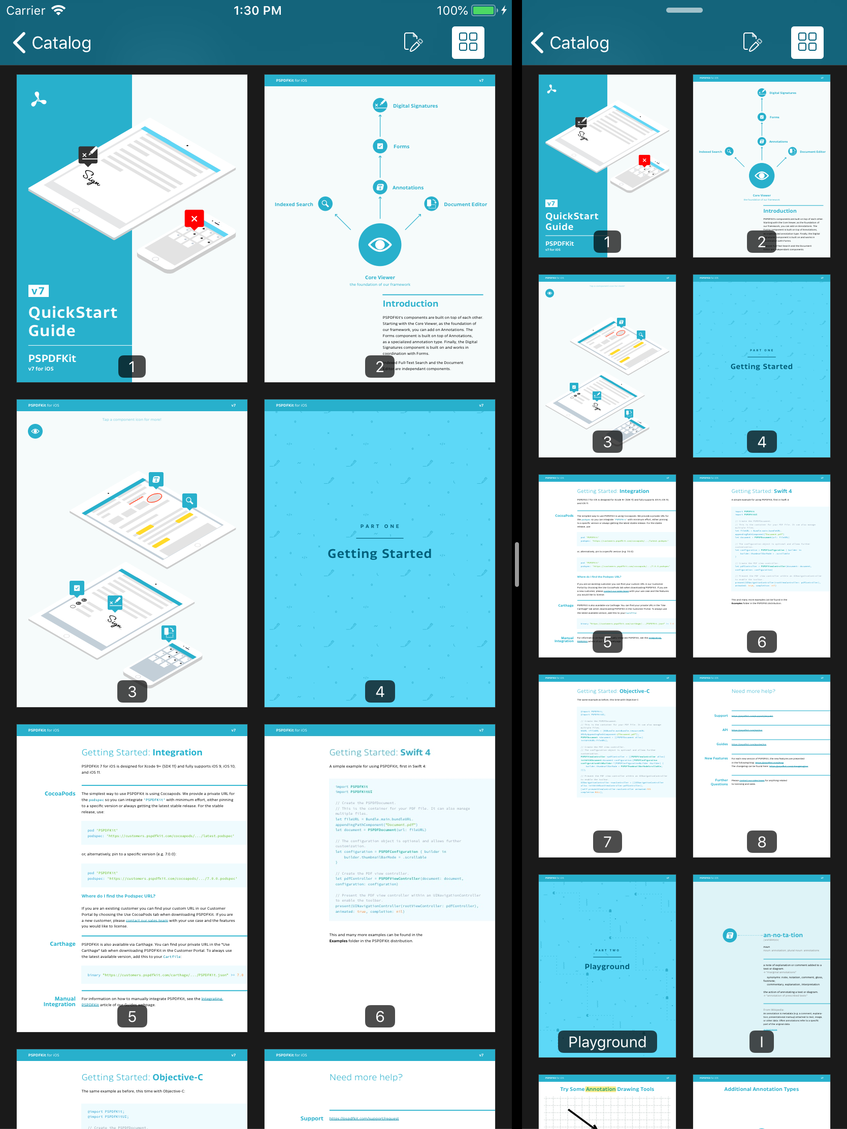 Thumbnails fitting well on iPad in portrait