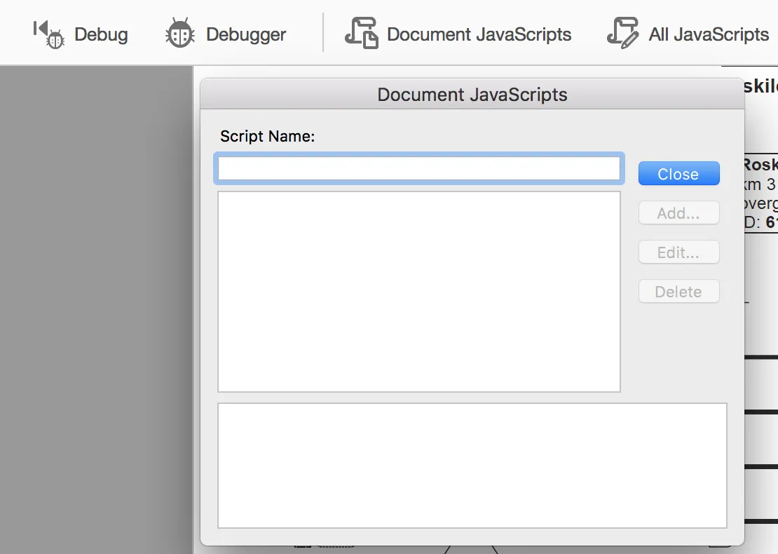 JavaScript document level scripts