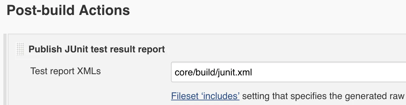 Screenshot of Jenkins configuration