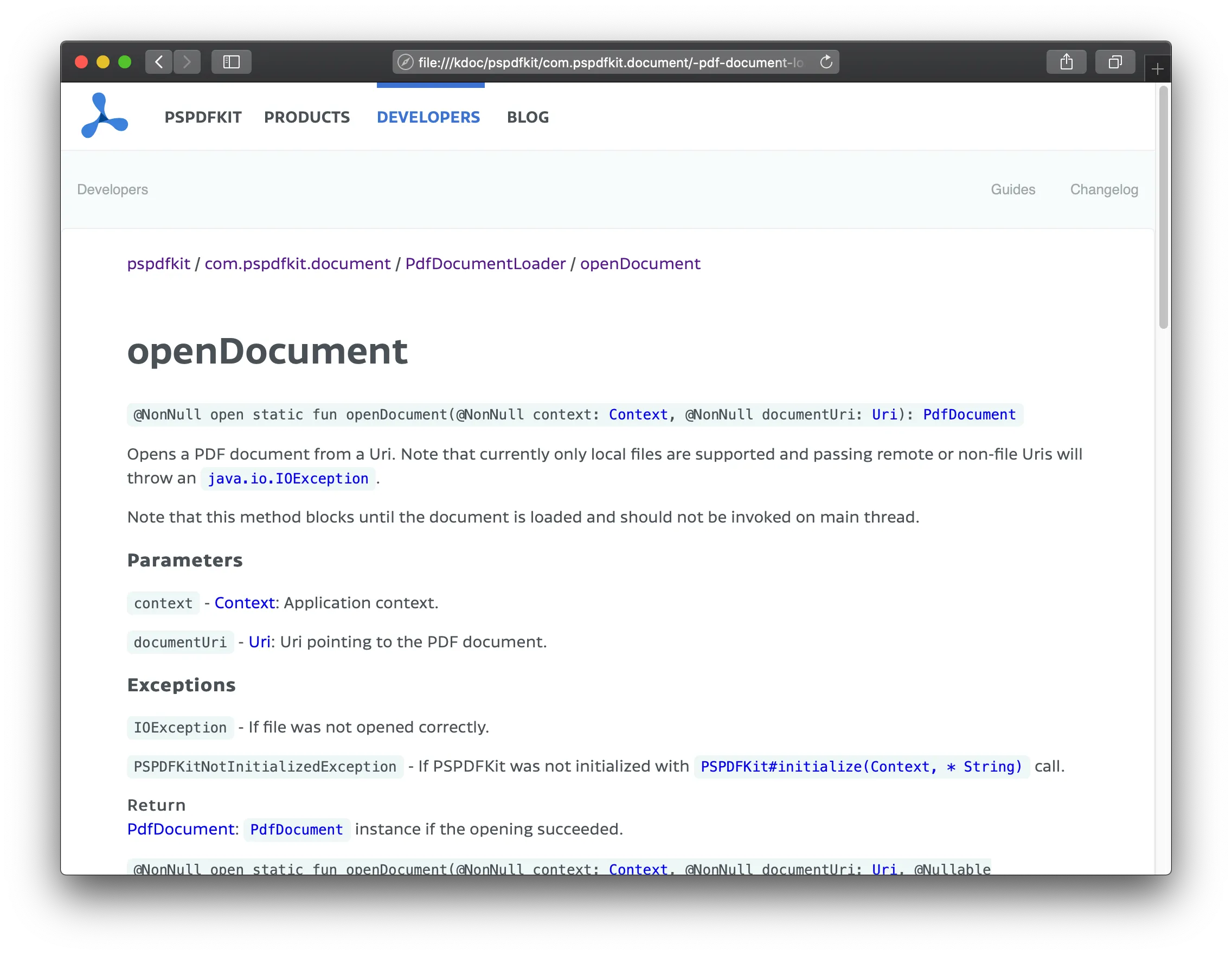 KDoc API Reference