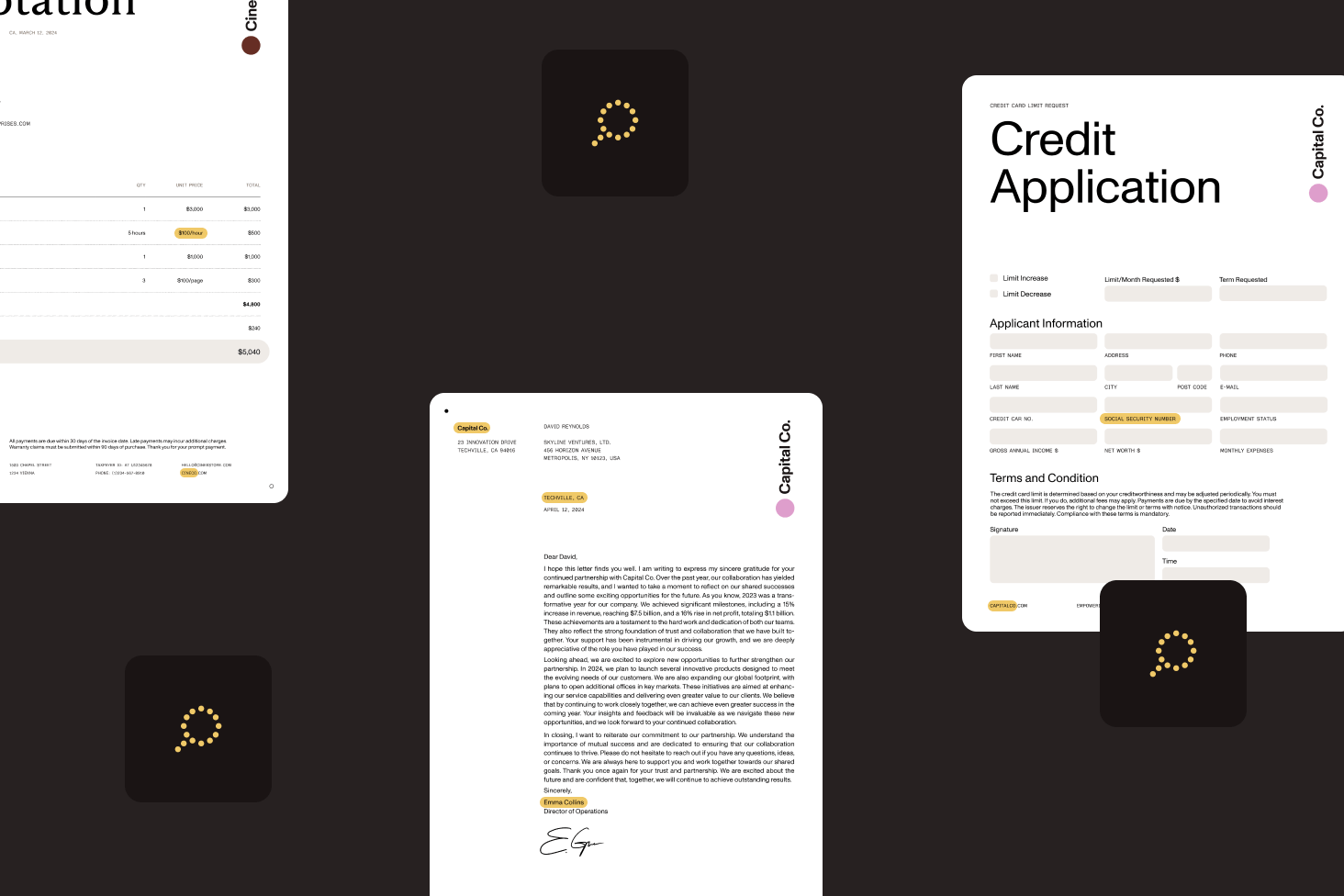 Illustration showing a search for a term across multiple documents