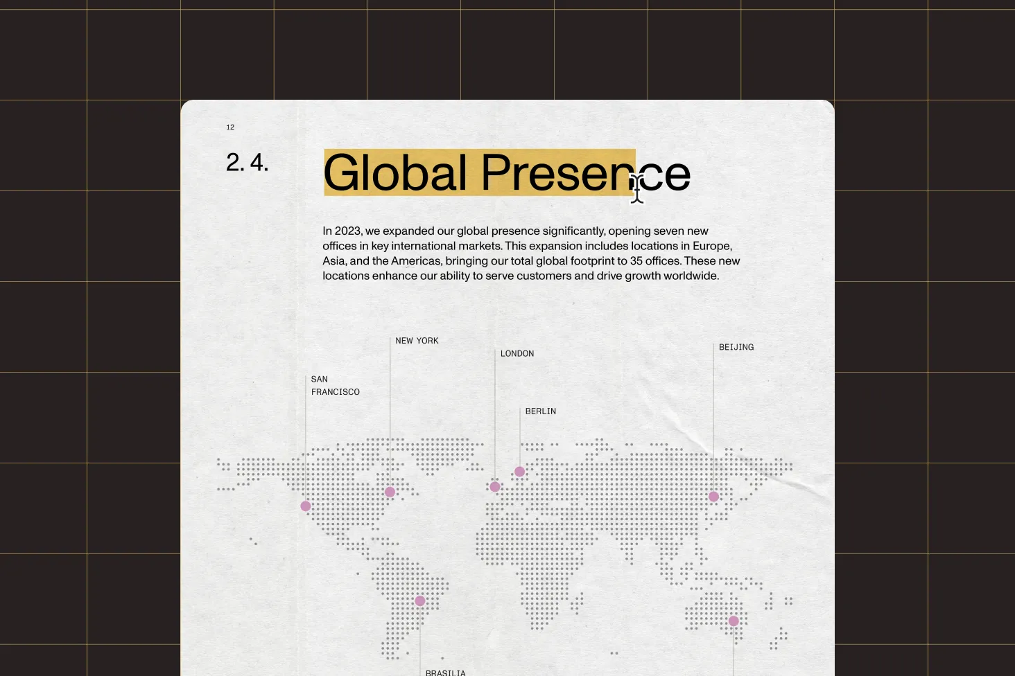 Image of a scanned document with the ability to highlight and select text