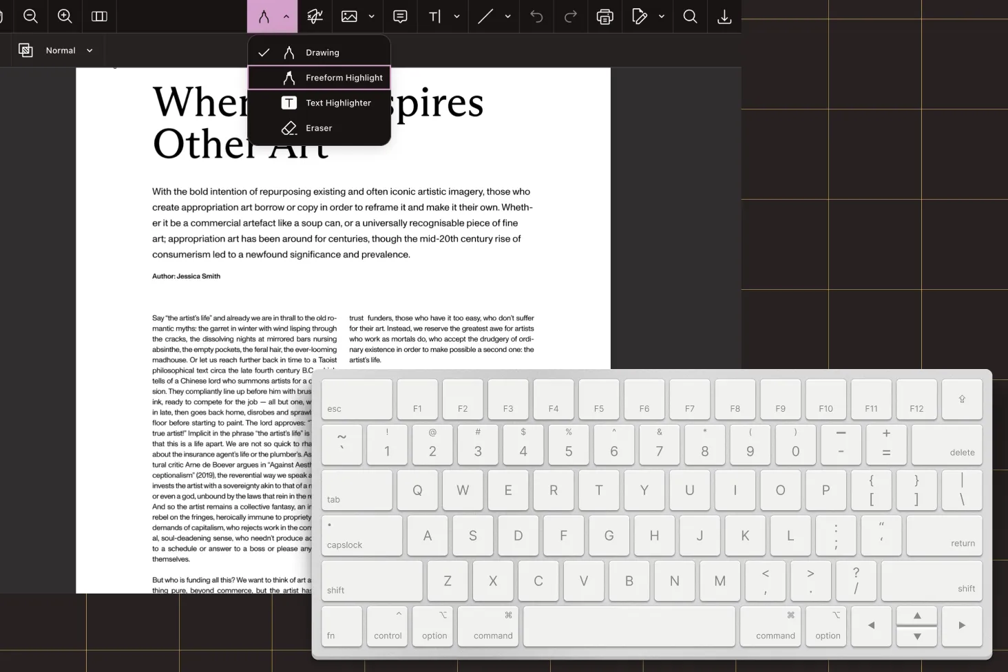 Keyboard navigation in the Nutrient accessible viewer